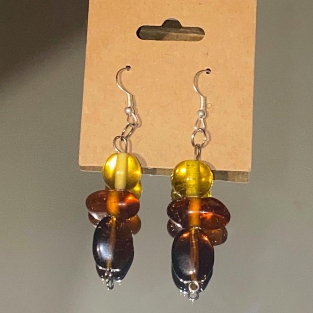 Glass bead earrings